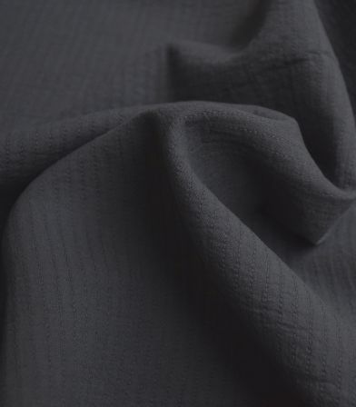 Tissu Coton brodé Twin - Anthracite Tissu Coton brodé Twin - Anthracite