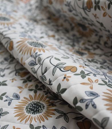 Tissu coton matelassé imprimée - Florena campana Tissu coton matelassé imprimée - Florena campana