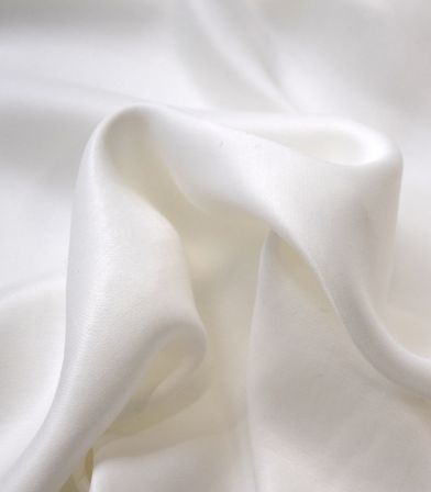 Tissu satin viscose - Ecru