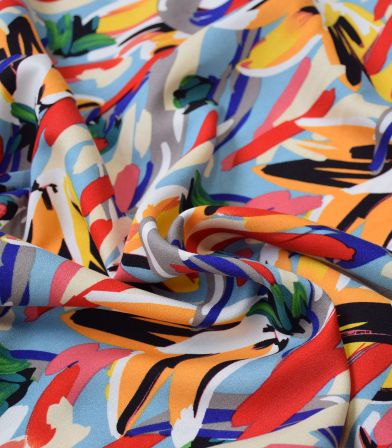 Tissu crêpe viscose - Scribbled Tissu crêpe viscose - Scribbled