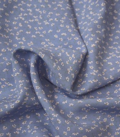 Tissu viscose Daisy - blue jean