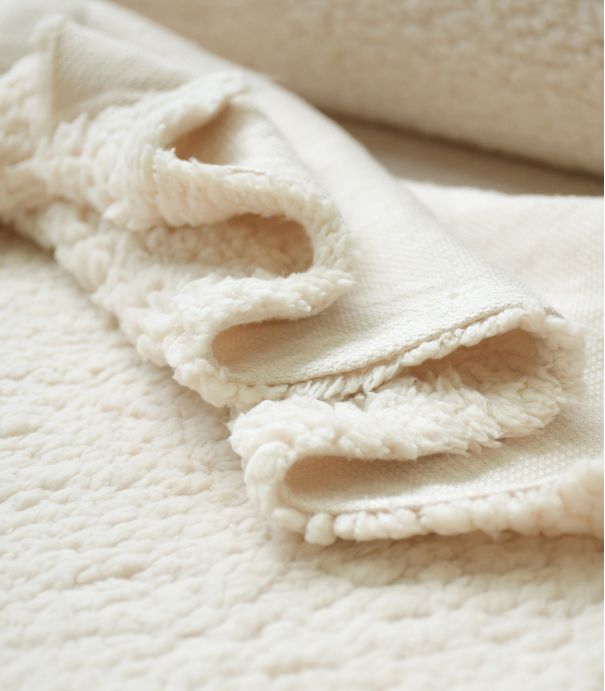 Tissu Sherpa - Ecru Tissu Sherpa - Ecru