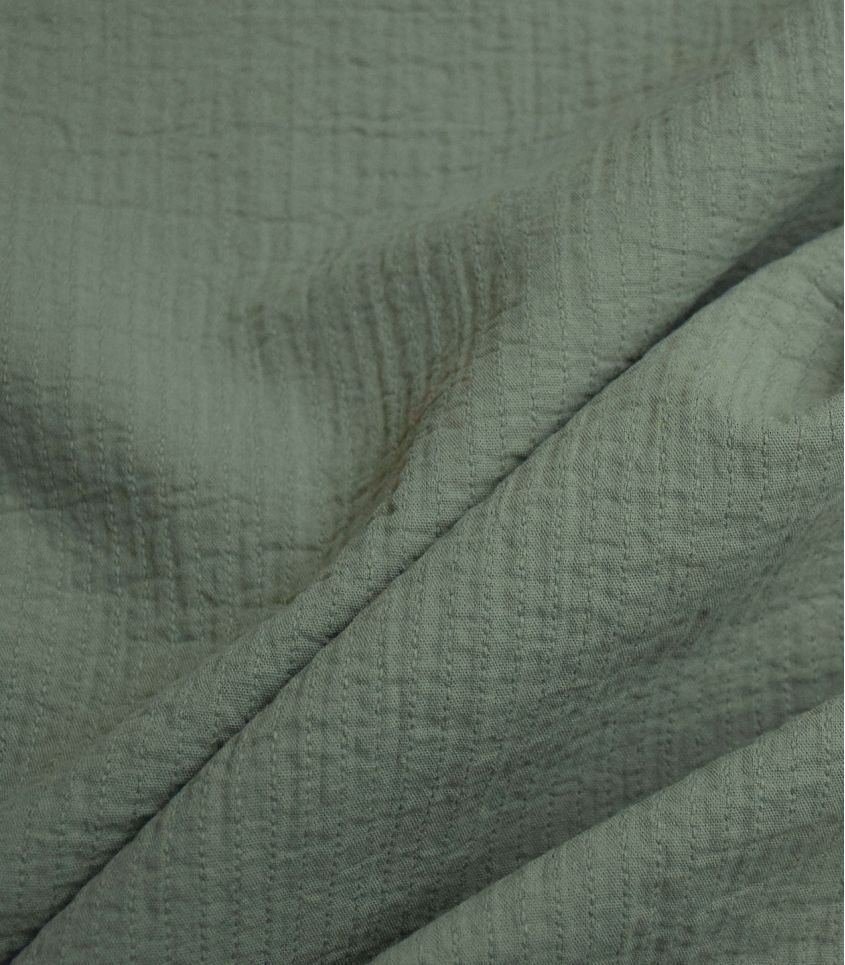 Tissu coton brodé Twin - Yucca