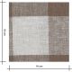 Tissu lin viscose grand carreaux - beige