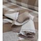 Tissu lin viscose grand carreaux - beige