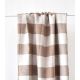 Tissu lin viscose grand carreaux - beige