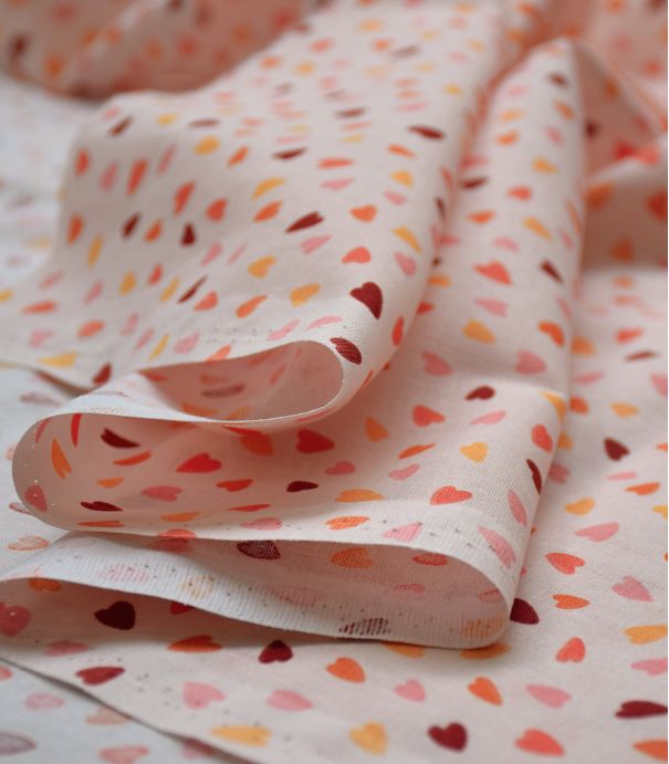 Tissu coton fin - Amour Nude Tissu coton fin - Amour Nude
