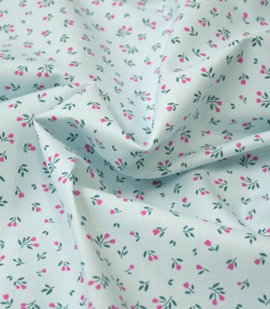 Popeline imprimée Florita - Mint