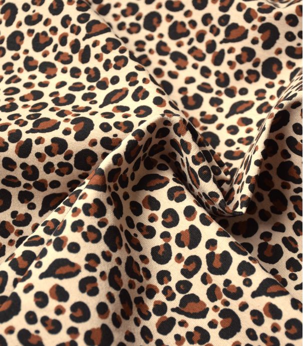 Tissu jersey imprimé - Graou Brown