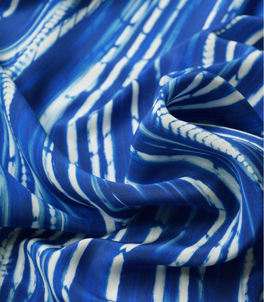 Crêpe de chine soie imprimé - Acqua