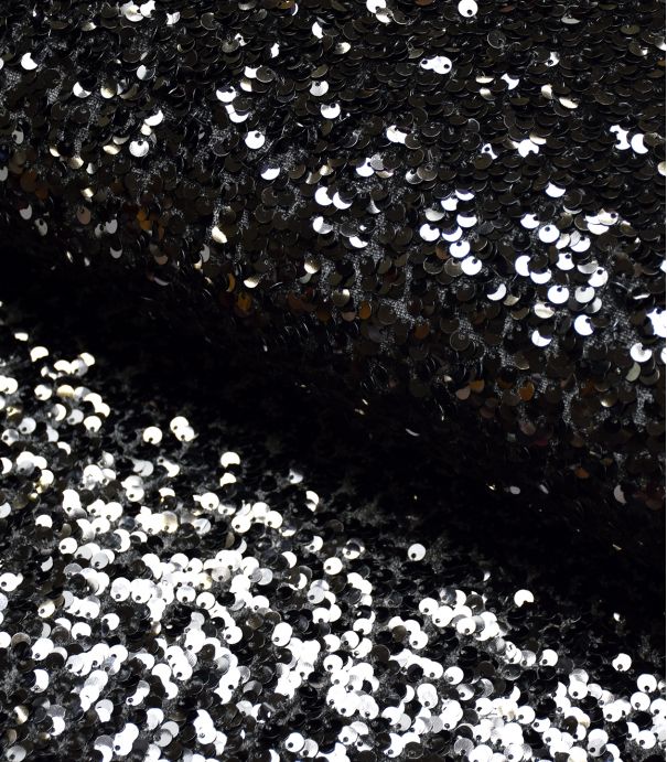 Tissu sequins jersey - Black