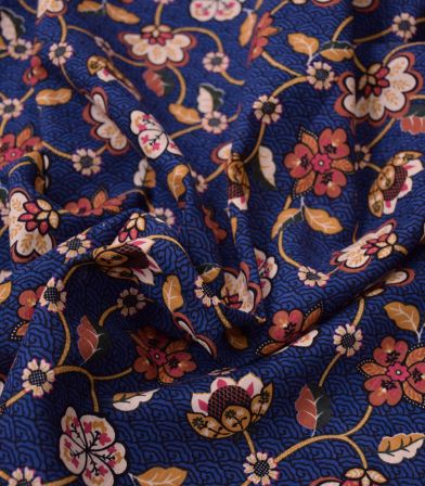 Tissu coton lin - Kumo blue Tissu coton lin - Kumo blue