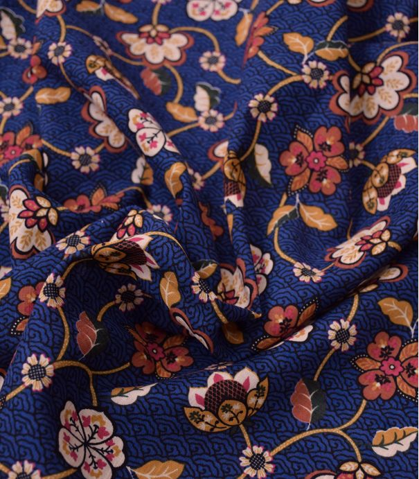 Tissu coton lin - Kumo blue Tissu coton lin - Kumo blue