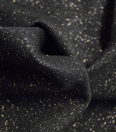 Bord-côtes fin lurex doré - Noir