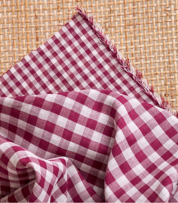 Tissu Vichy Off-White - Dahlia Tissu Vichy Off-White - Dahlia