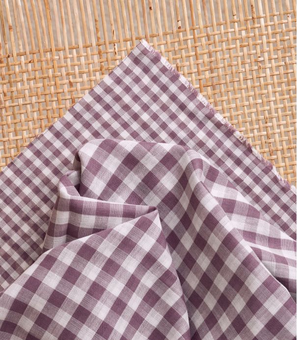 Tissu Vichy Off-White - Divine Parma Tissu Vichy Off-White - Divine Parma