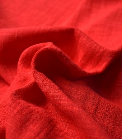 Tissu gaze de coton - Rouge