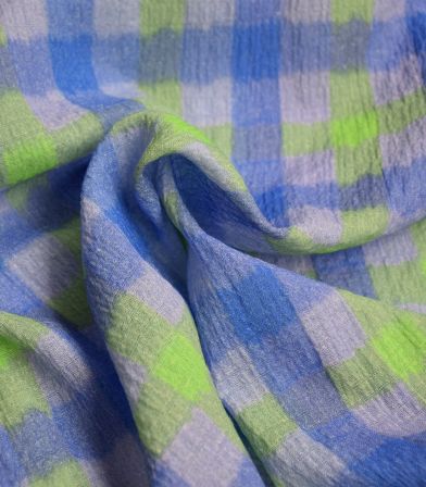Tissu gaze de coton - Checks lavender Tissu gaze de coton - Checks lavender