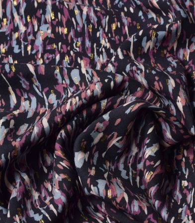 Tissu viscose Plumetis lurex - Purple stains