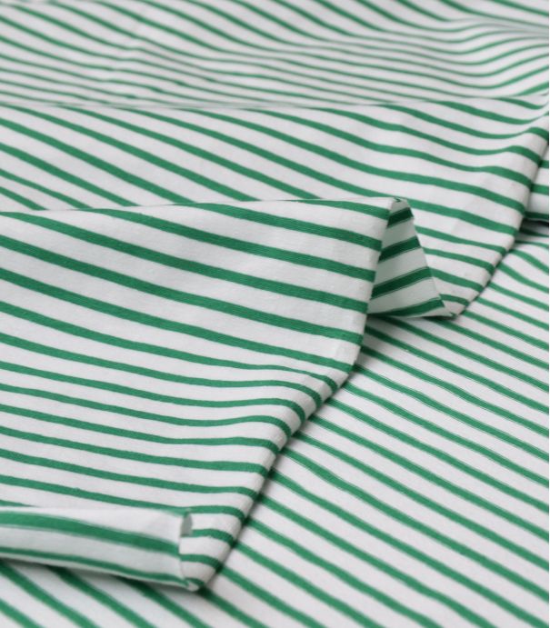 Tissu jersey marinière - Pomme