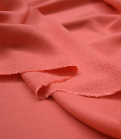 Coupon Crêpe uni - Corail Coupon Crêpe uni - Corail
