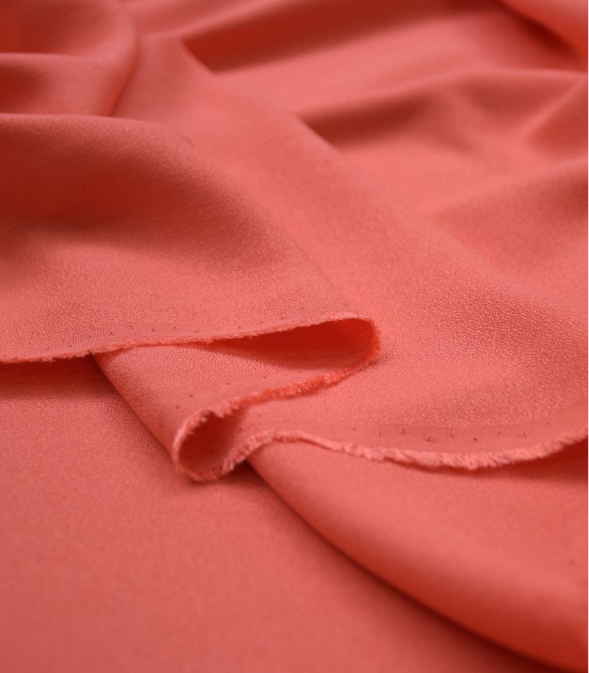 Coupon Crêpe uni - Corail