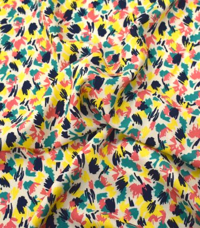 Coupon viscose - Pollen coral Coupon viscose - Pollen coral