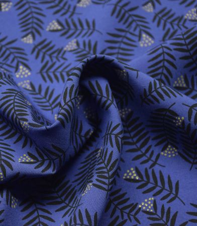 Coupon viscose - Rameaux blue Coupon viscose - Rameaux blue