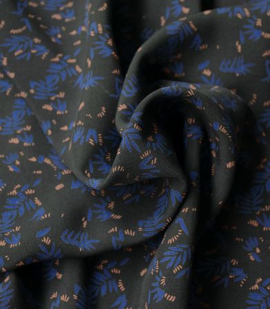 Coupon viscose - Rizière blue Coupon viscose - Rizière blue