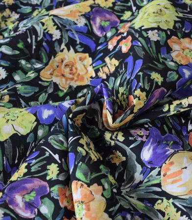 Tissu voile de coton - Tulip purple dark Tissu voile de coton - Tulip purple dark