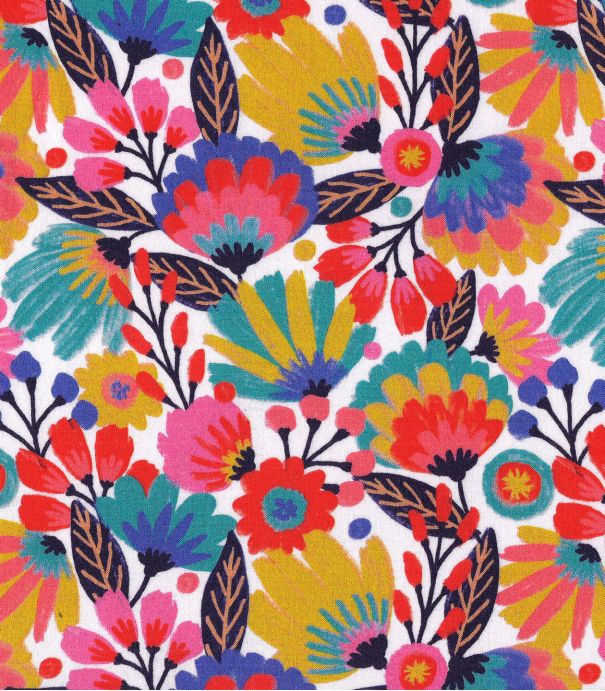 Tissu viscose - Phoenix flowers Tissu viscose - Phoenix flowers