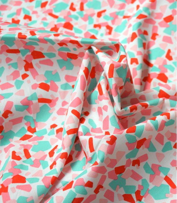 Tissu Popeline Coton - Lobster Abstract Tissu Popeline Coton - Lobster Abstract