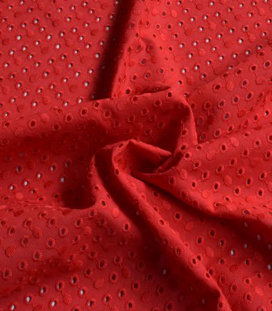 Broderie anglaise Constellation - Rouge