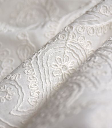 Tissu coton Evy Brodé - Cream Tissu coton Evy Brodé - Cream
