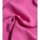 Double gaze coton lin- Fuchsia