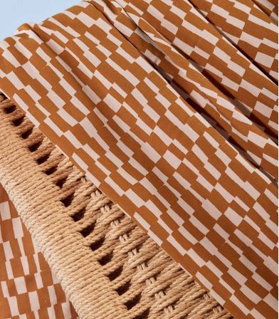 Tissu Viscose Domino Ochre Tissu Viscose Domino Ochre