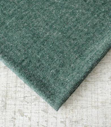 Tissu lainage Petits chevrons Green Tissu lainage Petits chevrons Green