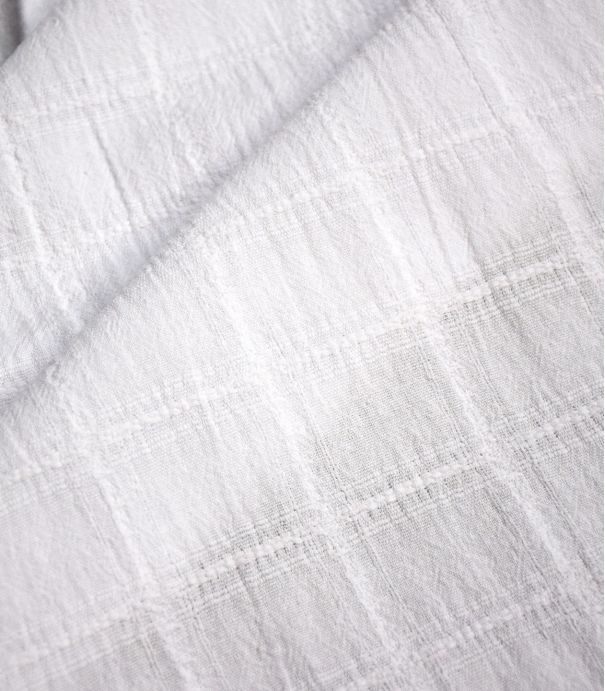 Tissu Gaze de coton - Grid white Tissu Gaze de coton - Grid white