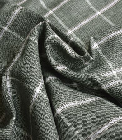 Tissu Lin - Checks green Tissu Lin - Checks green