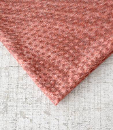 Tissu lainage Petits chevrons Rouille Tissu lainage Petits chevrons Rouille