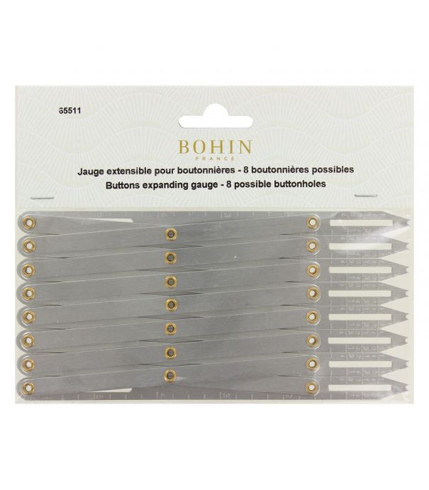 Jauge extensible pour boutonnières