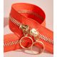 Zip double curseur Gold - 40cm - Tangerine