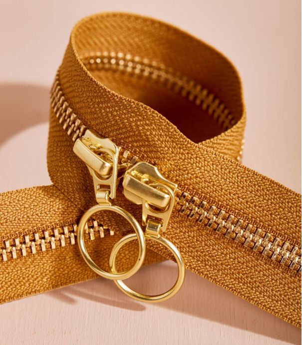 Zip double curseur Gold - 40cm - Ochre Zip double curseur Gold - 40cm - Ochre