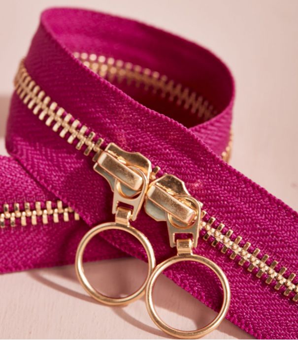 Zip double curseur Gold - 40cm - Dahlia