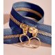 Zip double curseur Gold - Cobalt