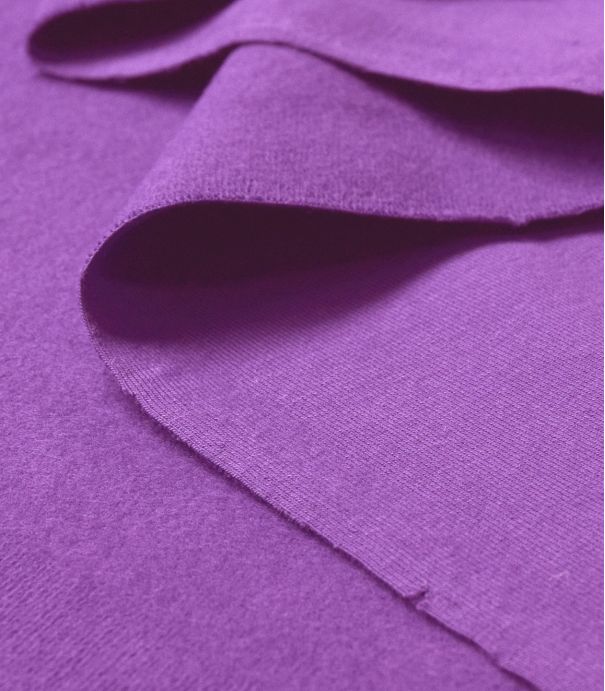 Tissu French terry brushed - Violet