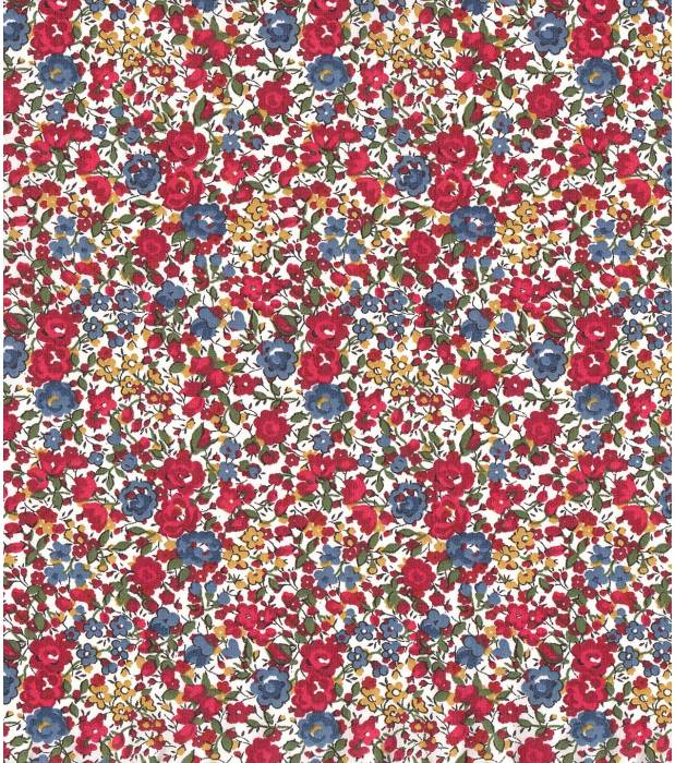 Tissu Liberty Emma and Georgina rouge