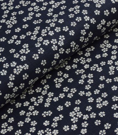 Tissu japonais - Sakura hana - Rustique indigo Tissu japonais - Sakura hana - Rustique indigo