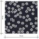 Tissu japonais - Sakura hana - Rustique indigo