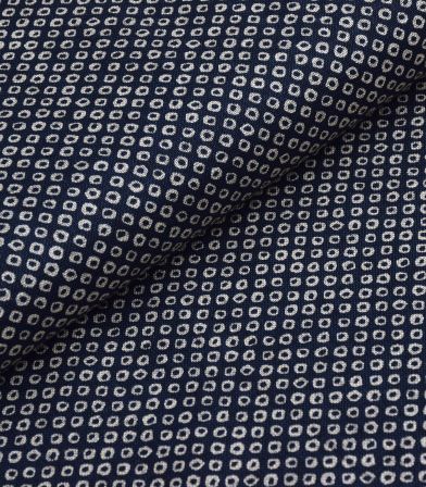 Tissu japonais - Kanoko - Shibori - Rustique indigo